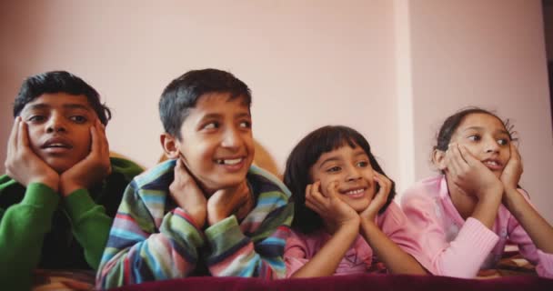 Group Happy Indian Children — Vídeo de Stock