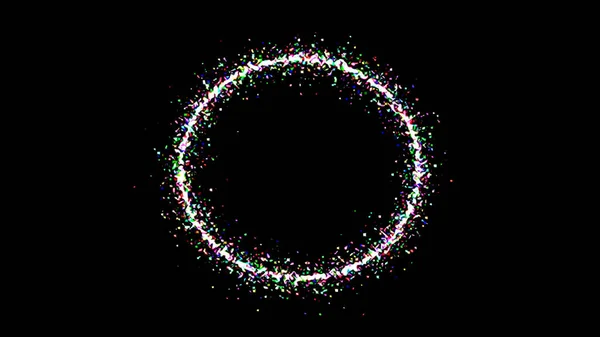 Glowing Circle Black Background —  Fotos de Stock