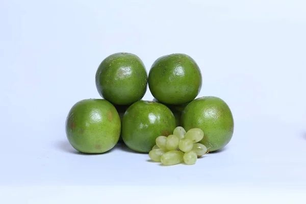 Citrus Limetta Grapes Isolated White Background — Fotografia de Stock