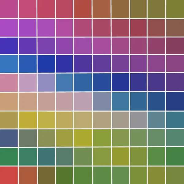 Eine Farbpalette Mosaik Gitter Illustration Mit Dunklen Tönen — Stockfoto