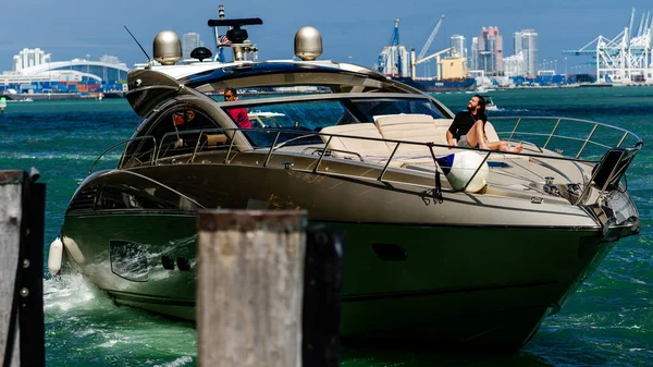 Mia Vereinigte Staaten Oktober 2021 Ein Boot Auf Dem Miami — Stockfoto
