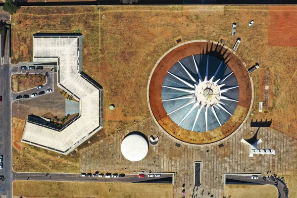 Brasilia Brazil Ağustos 2019 Brasilia Metropolitan Katedrali Nin Yukarıdan Görünüşü — Stok fotoğraf