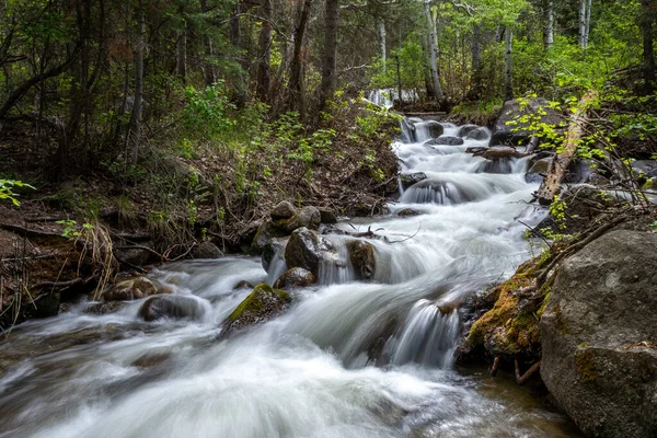 Beautiful Scenery Fast Streaming River Bells Canyon Utah Usa — Fotografia de Stock