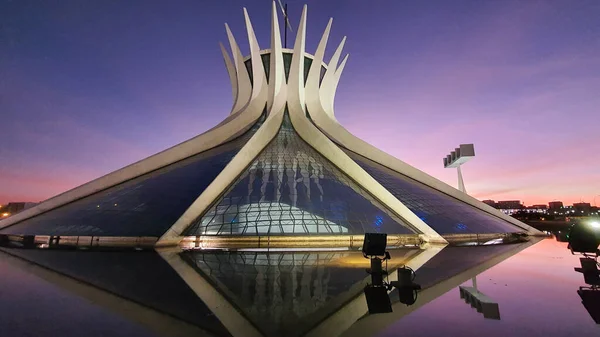 Brasilia Brazil Június 2020 Gyönyörű Kilátás Nyílik Metropolitan Cathedral Church — Stock Fotó