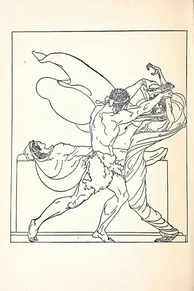 Yüzyıl Yunan Mitolojisinin Altın Postu Arayışından Dikey Bir Taraması — Stok fotoğraf
