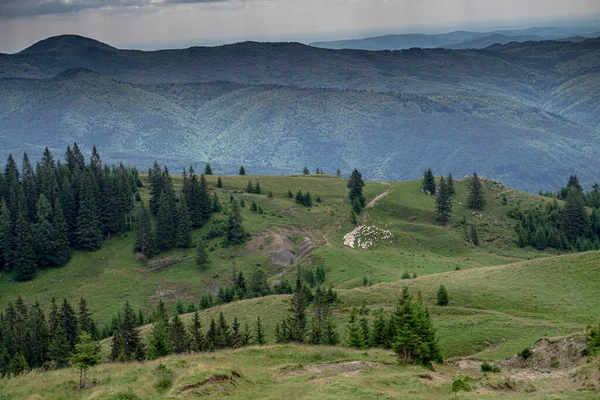 Een Luchtfoto Van Schaapskooi Roemeens Landschap — Stockfoto