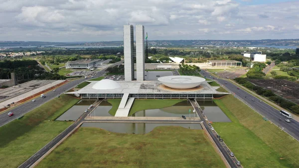 Brasilia Brazil Mai 2020 Vakkert Bilde Nasjonalkongressbygningen Som Ligger Esplanada – stockfoto