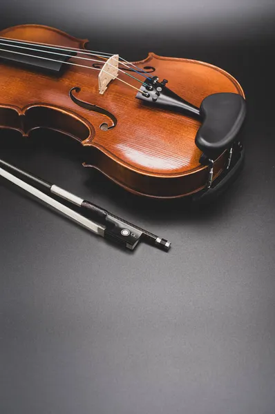 Como Italia Nov 2021 Vista Dall Alto Elegante Violino Acustico — Foto Stock