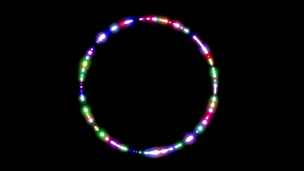 Glowing Circle Black Background — Stock Fotó