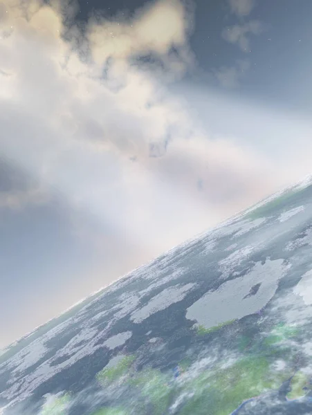 Вертикальний Формат Вигляду Над Блакитною Планетою Земля Хмарним Небом — стокове фото