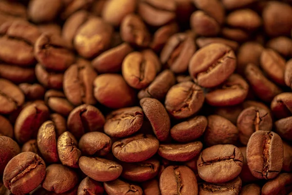 Egy Közeli Kép Sült Kávébabról — Stock Fotó