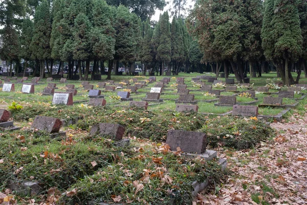 Czestochowa Polónia Setembro 2021 Soviet War Graves Memorial Site Czestochowa — Fotografia de Stock