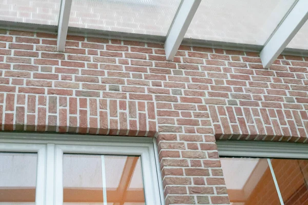 Brick Wall Windows — Φωτογραφία Αρχείου