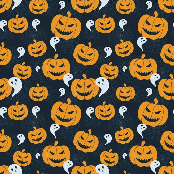 Repeatable Pattern Halloween Pumpkins Ghosts — Foto de Stock