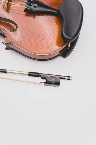 Como Italy Nov 2021 Top View Elegant Acoustic Violin Bow — Stock Photo, Image