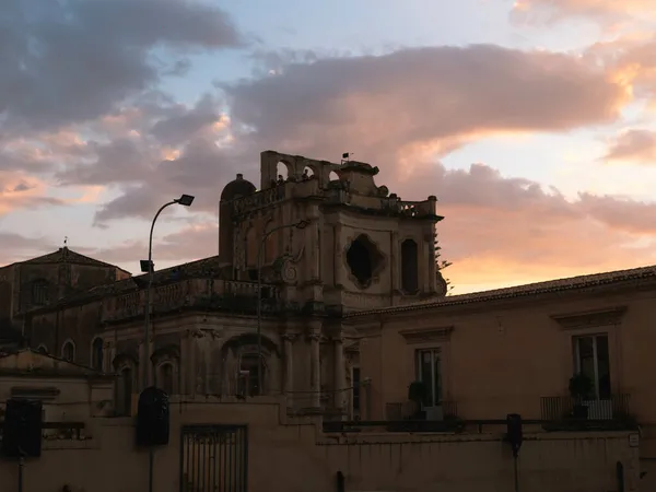 Noto Italy Sep 2021 Günbatımında Sicilya Barok Kasabası Noto Siracusa — Stok fotoğraf