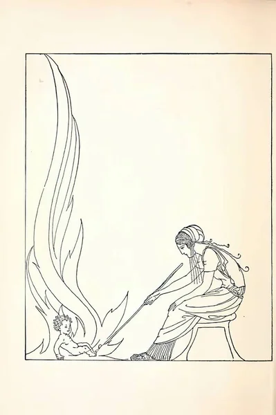 Vertical Scan 19Th Century Greek Mythology Search Golden Fleece — Stock Photo, Image