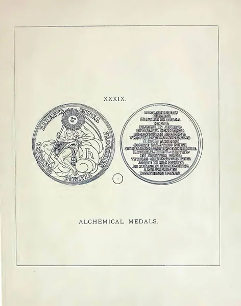 Vertical Scan 18Th 19Th Century Alchemy Text — Φωτογραφία Αρχείου