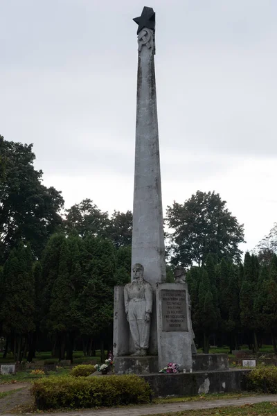 Soviet War Graves Memorial Site Czestochowa 000 Graves Soviet Prisoners — 图库照片