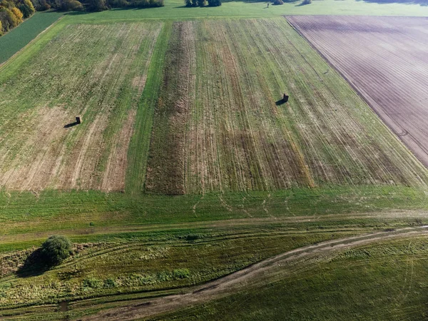 Una Vista Aérea Del Vasto Campo Agrícola Coburgo Baviera Alemania — Foto de Stock