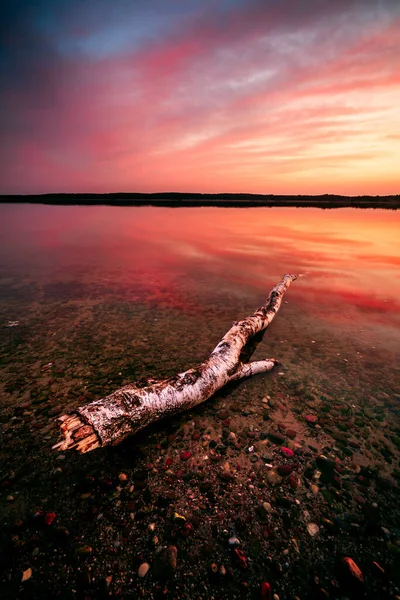 Belo Mar Pôr Sol Dramático — Fotografia de Stock