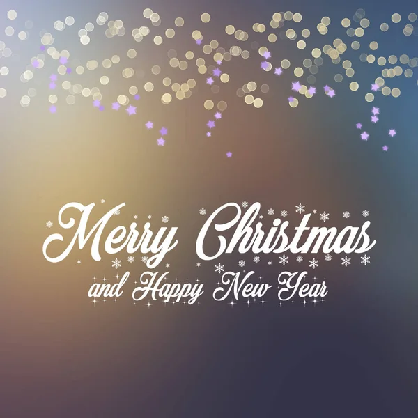Eine Darstellung Einer Weihnachtspostkarte Mit Bokeh Lichtern — Stockfoto