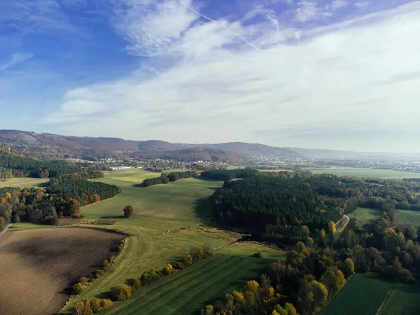 Uma Vista Aérea Vuma Vista Aérea Vasto Campo Agrícola Baviera — Fotografia de Stock