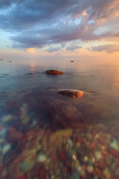Beautiful Sea Dramatic Sunset — Stock Photo, Image
