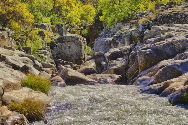 Fiume Flusso Rapido Autunno — Foto Stock