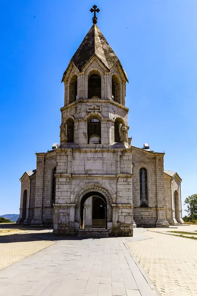 Vertical Shot Historic Ghazanchetsots Cathedral Shushi — стоковое фото