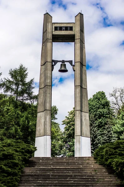 Poznan Pologne Oct 2016 Plan Vertical Une Haute Sculpture Avec — Photo