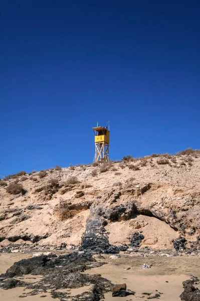 Vertikální Snímek Plážové Krajiny Playa Barca Fuerteventura — Stock fotografie