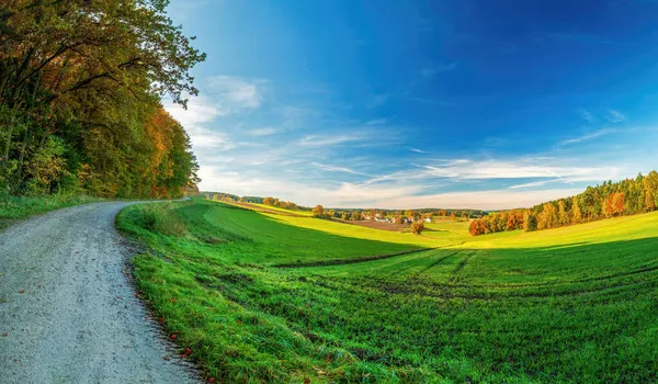 Bayerische Grüne Landschaft Herbst — Stockfoto