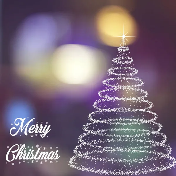 Een Verticale Weergave Van Een Glinsterende Kerstboom Concept Wensen Een — Stockfoto