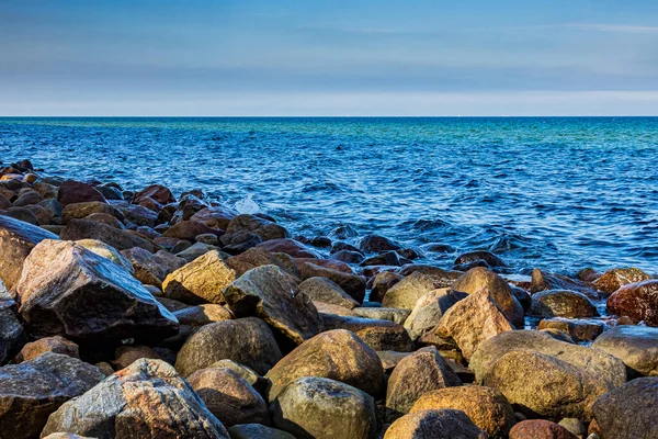 Vacker Bild Klipporna Stranden — Stockfoto