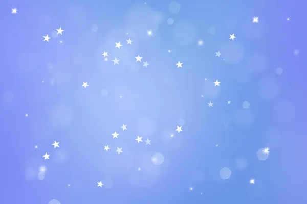 Eine Darstellung Einer Weihnachtspostkarte Mit Sternen Auf Blauem Bokeh Hintergrund — Stockfoto