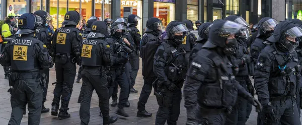 Leipzig Německo Listopadu 2021 Lipsko Německo Listopadu 2021 Během Demonstrace — Stock fotografie