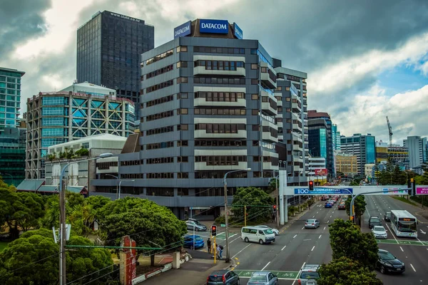韦林市 2019年10月14日 新西兰惠灵顿市中心的多云天空 — 图库照片