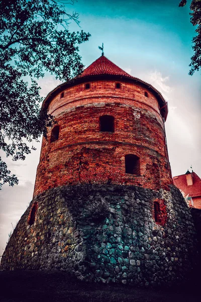 Trakai Lithuania August 2017 Ancient Tower Trakai Castle — 图库照片