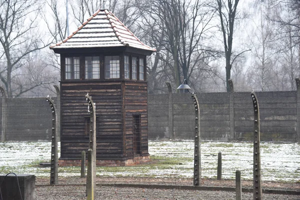 Στρατόπεδο Συγκεντρώσεως Του Άουσβιτς Στην Πολωνία — Φωτογραφία Αρχείου