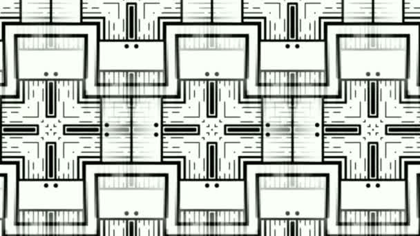 Soyut Siyah Beyaz Arka Plan Modern Tasarım Modeli — Stok video