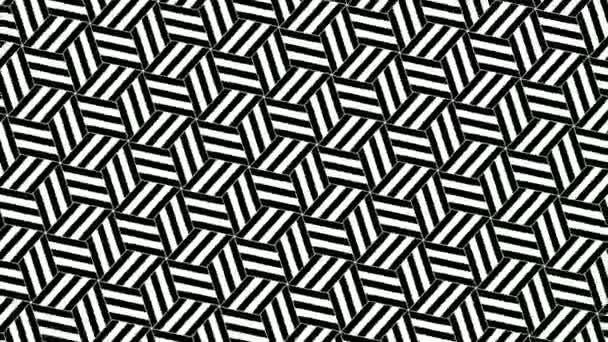 Vector Seamless Pattern Modern Stylish Texture Repeating Geometric Tiles Striped — Stock Video