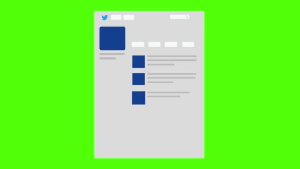 Animação Desenho Animado Brilhante Página Web — Vídeo de Stock