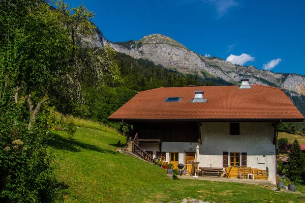 Die Traditionellen Landhäuser Argentiere Frankreich — Stockfoto