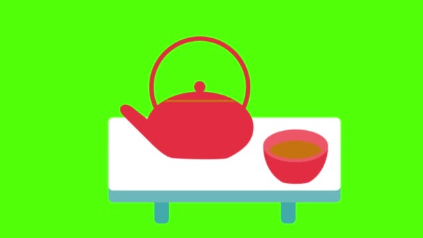 Икона Чайника Плоская Иллюстрация Иконок Чайника Веб Дизайна — стоковое видео