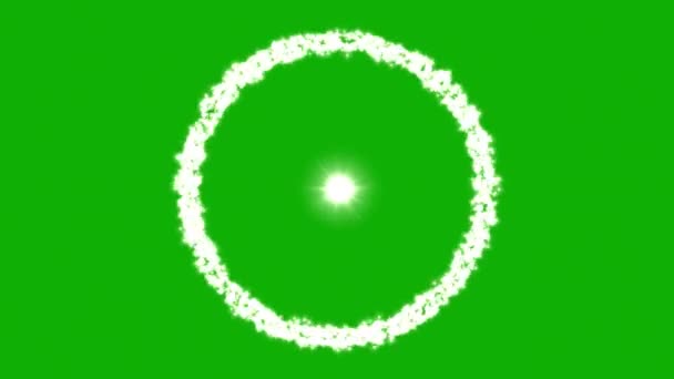Abstrakter Hintergrund Mit Grünen Lichtern Und Kreisen — Stockvideo