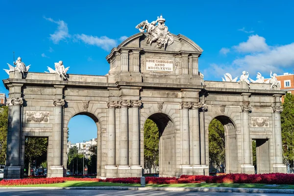 Vista Puerta Alcalá Puerta Alcalá Uno Los Hitos Más Emblemáticos — Foto de Stock