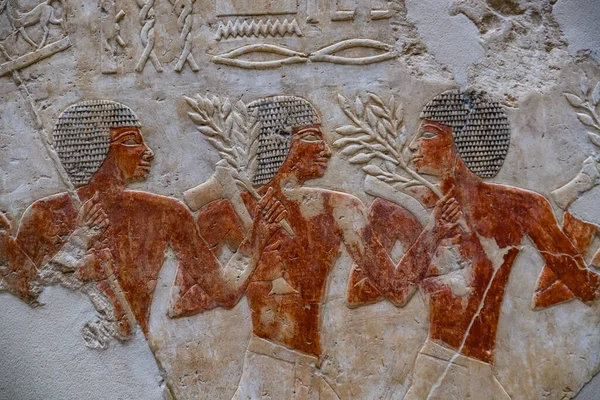 Closeup Shot Ancient Egyptians Wall Berlin Germany — Stock Photo, Image