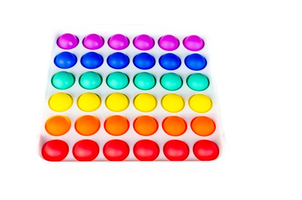 Une Vue Dessus Jouet Stress Sensoriel Pop Fidget Toy Coloré — Photo