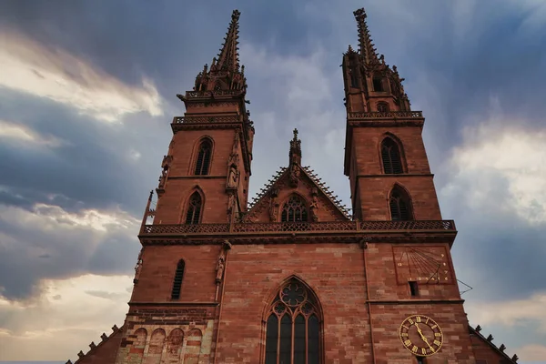 Basler Muenster Oude Kerk Bazel Zwitserland — Stockfoto